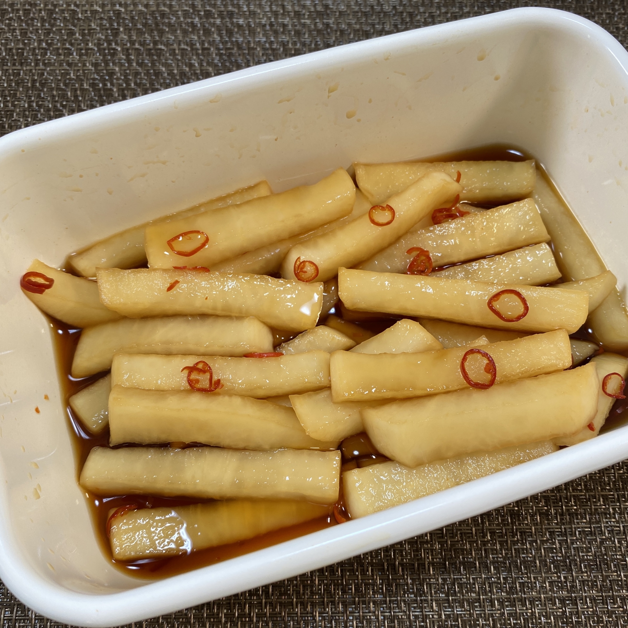 ポリポリ止まらない！大根おかかの即席醤油漬け