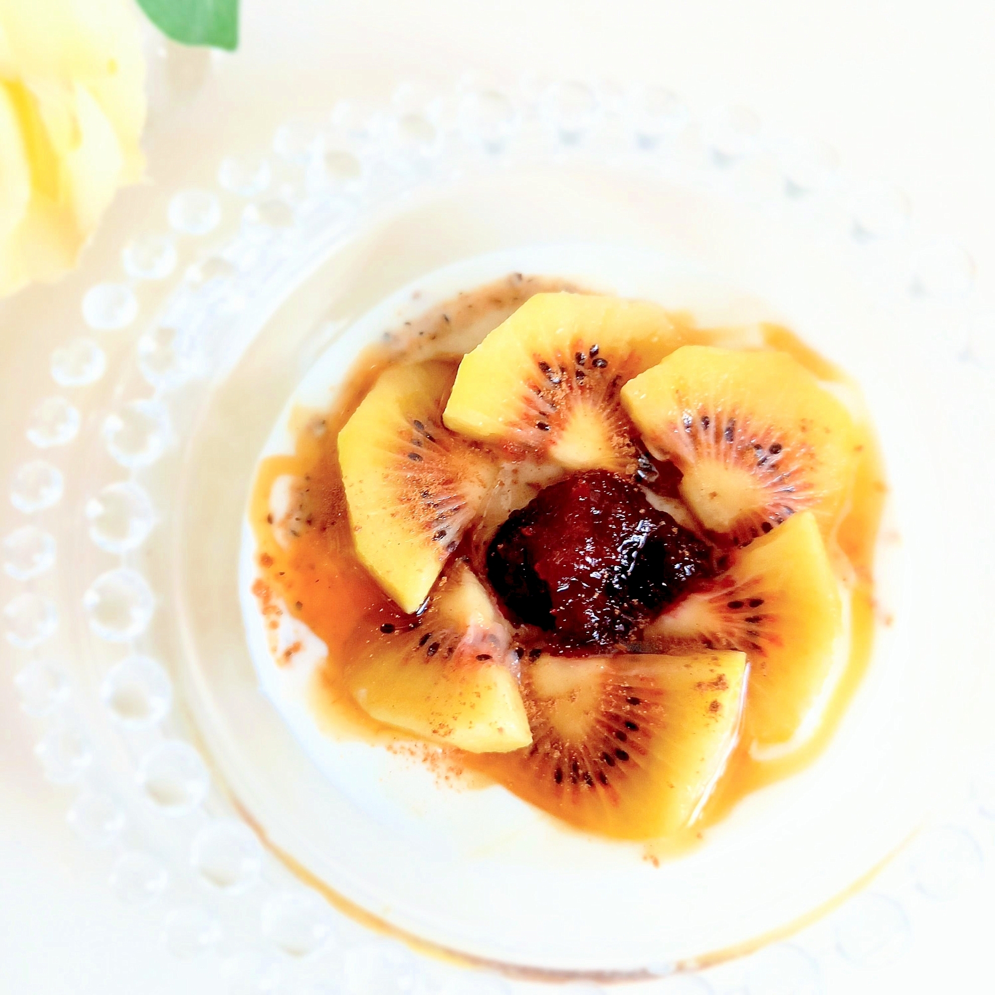 美活しましょᕷ*キウイとジャムのヨーグルトꕤ୭*