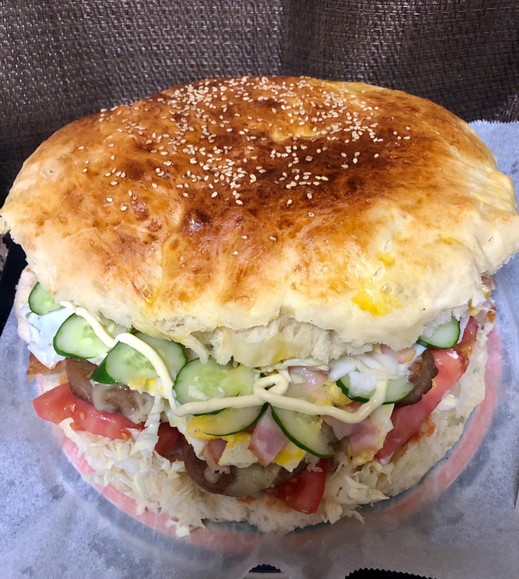 家族で作ろう‼巨大ハンバーガー