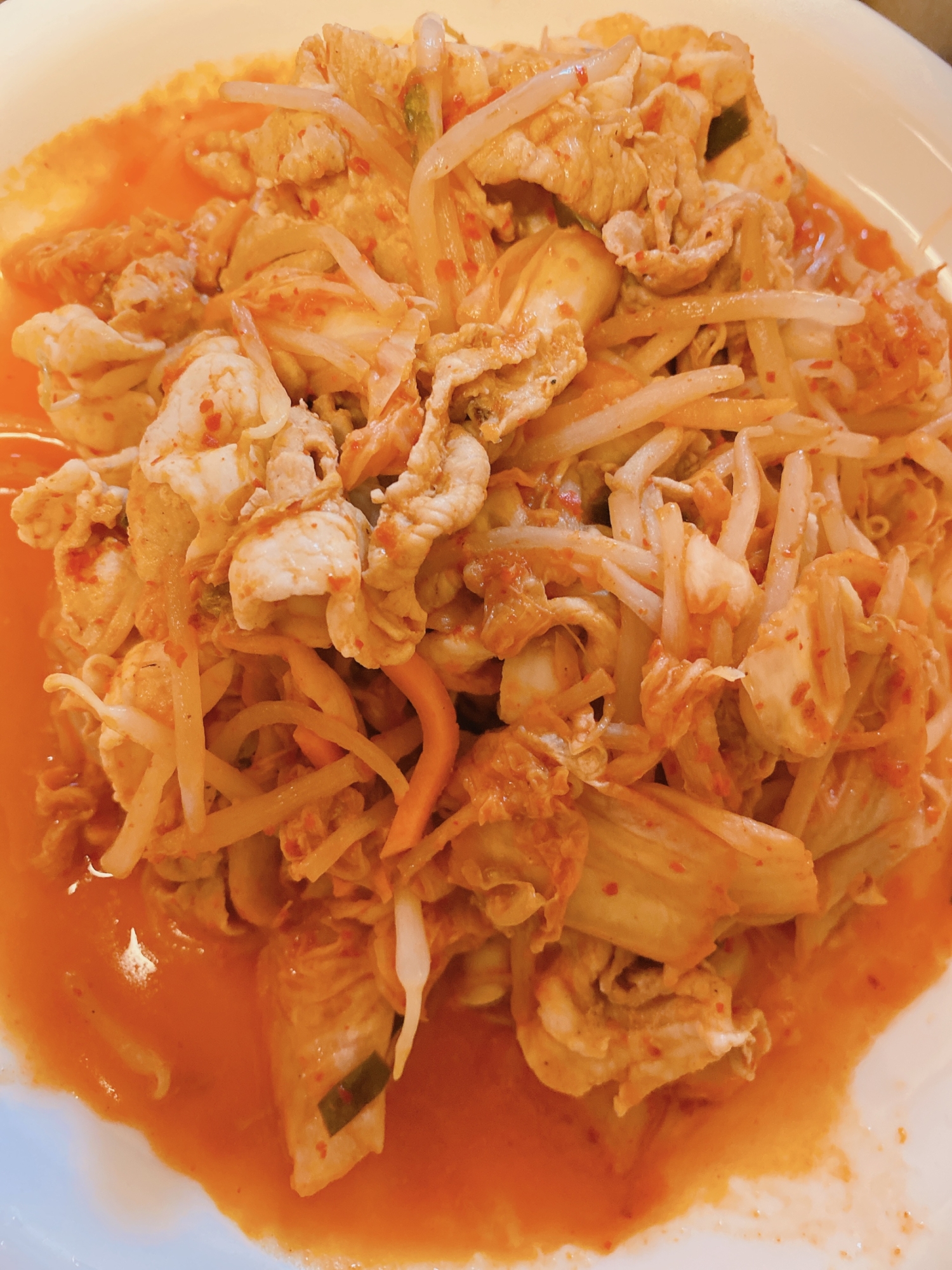 ピリ辛 豚バラもやし