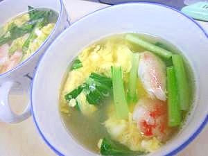 朝の１００レシピ　74）小松菜のたまごスープ