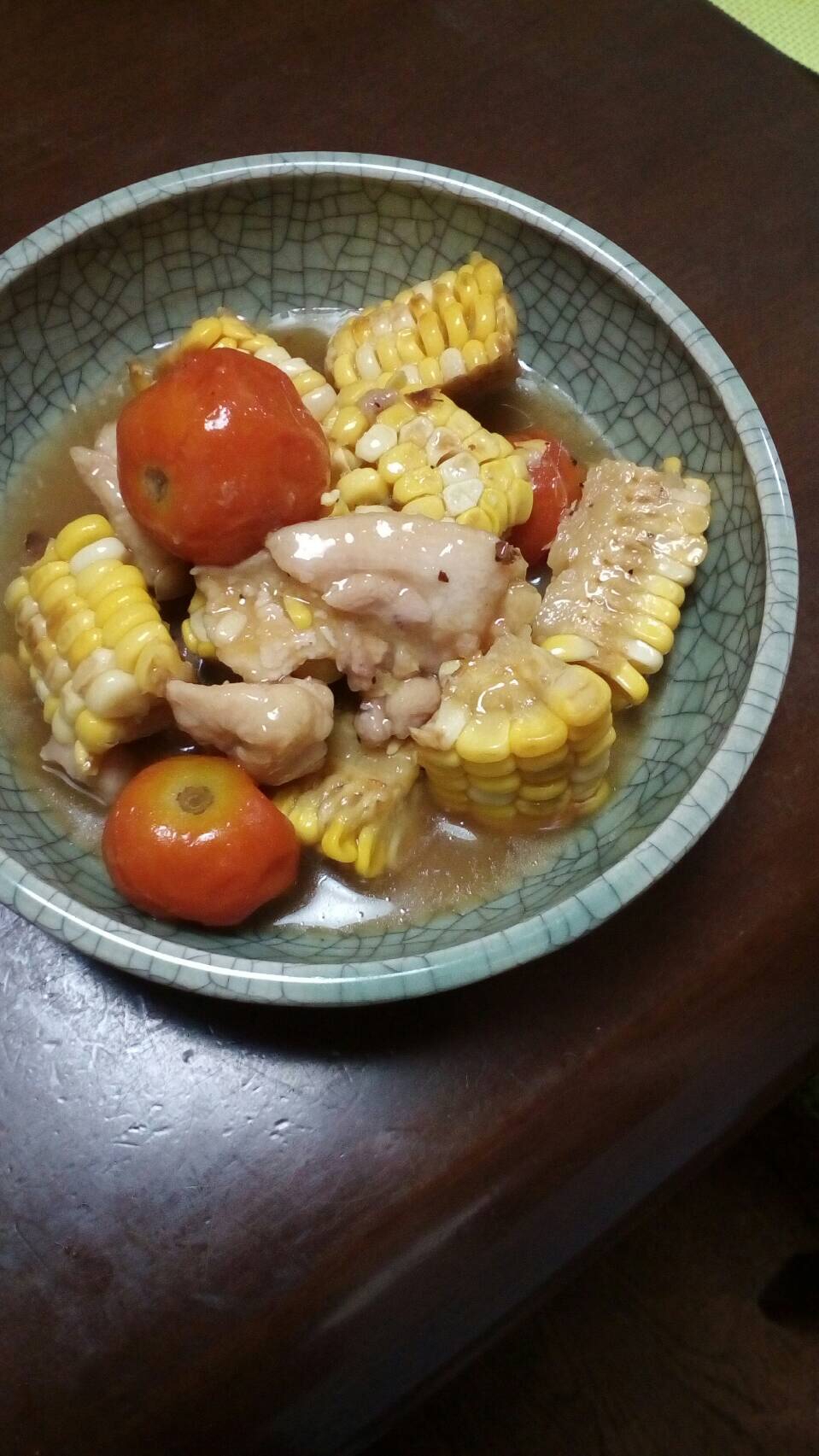 夏野菜と鶏肉の煮浸し