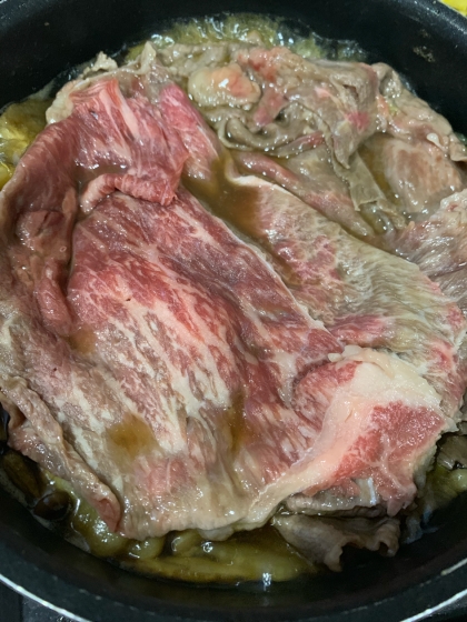 野菜と牛肉のすき焼き風煮