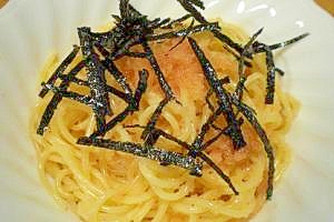 明太子と味付けのりが合う　｢明太パスタ」　♪♪