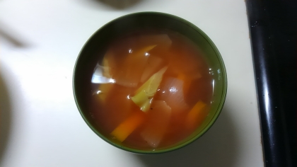 余りの野菜を使って作ってみましたぁ～(*^^*)♪　簡単に出来て、美味しかったぁ～♪ご馳走様でしたぁ～♪(*´ω｀*)