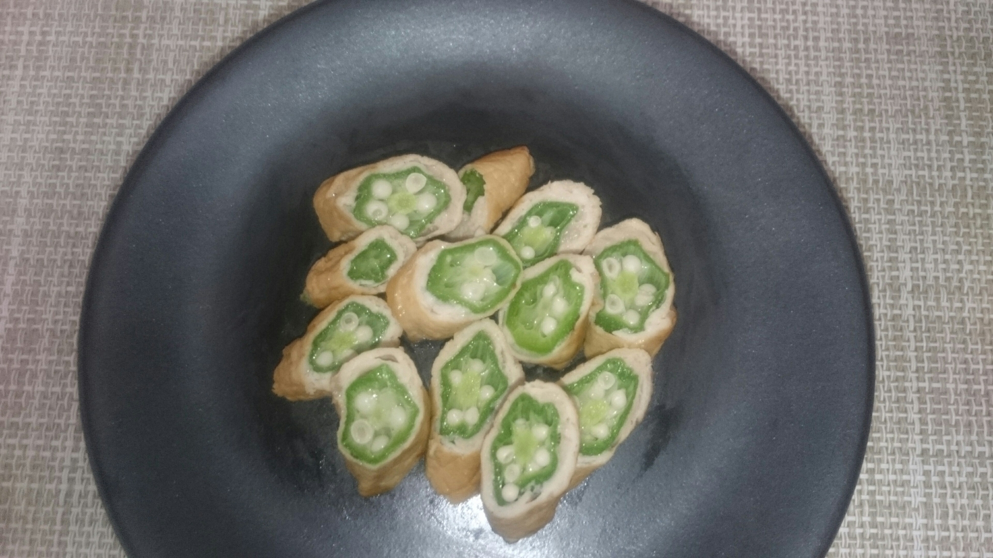 幼児食 あっさり醤油風味のオクラ豚巻き焼き