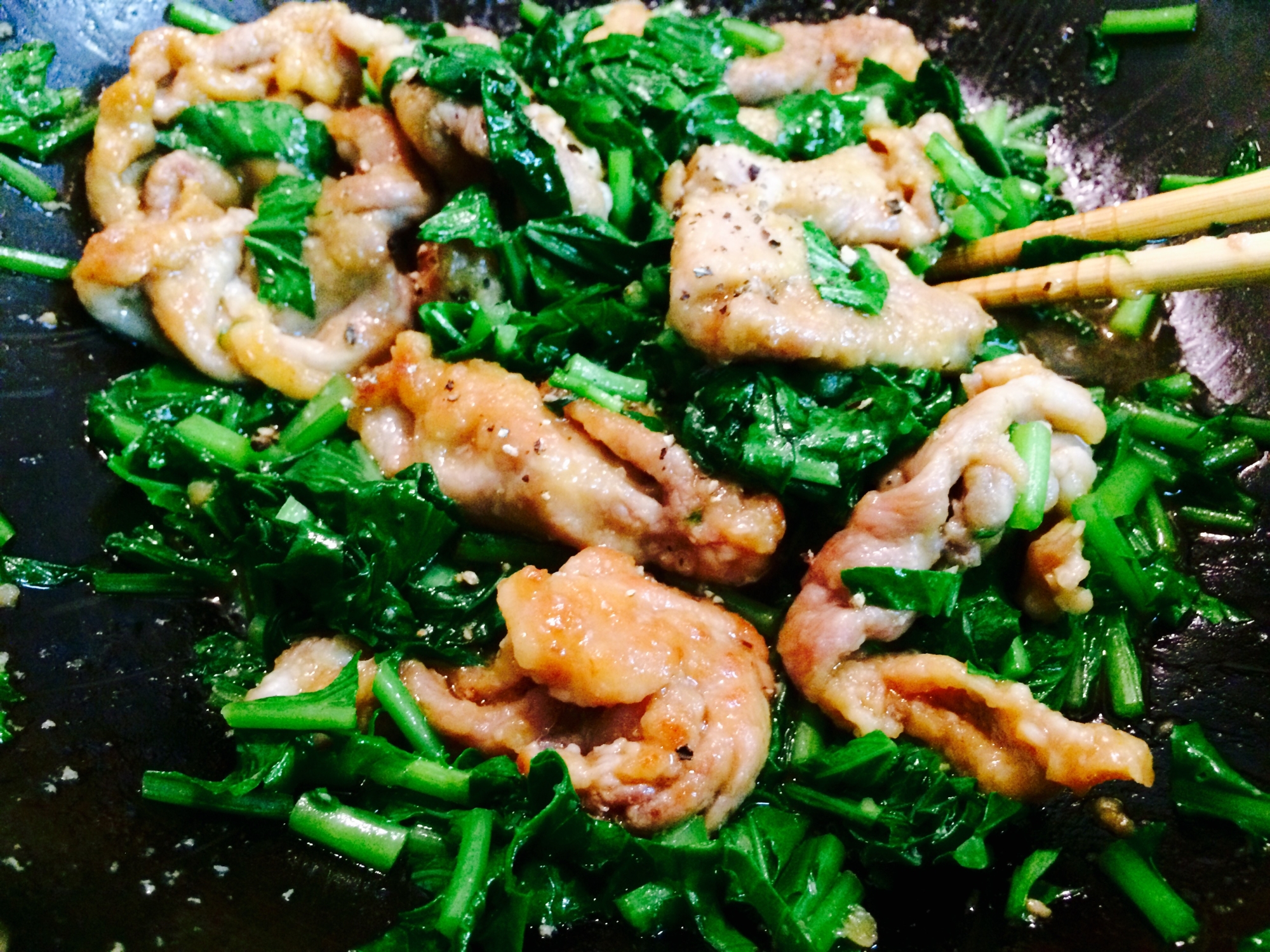 ガサツ料理 豚肉とかぶの葉のオイスター炒め レシピ 作り方 By 水酉 楽天レシピ