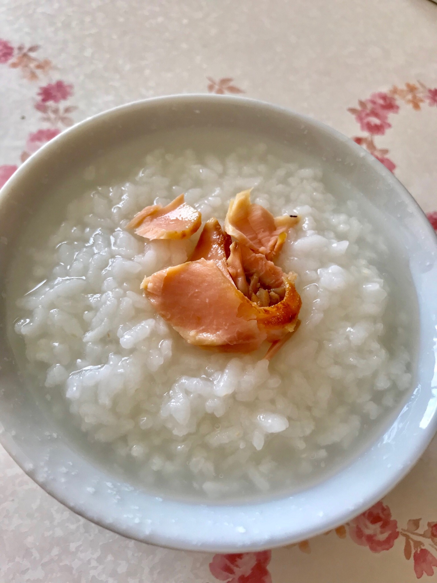 食欲のない時に食べたい鮭お粥