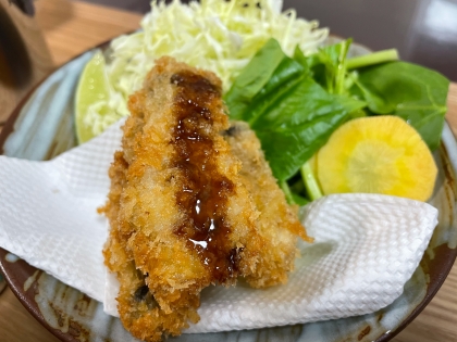 ポリ袋で粉付け！油はね無し！基本の牡蠣フライ♡