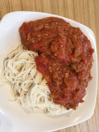 ツナトマトそうめん