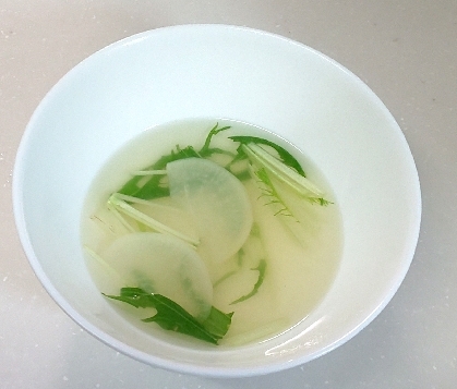 水菜と大根のスープ