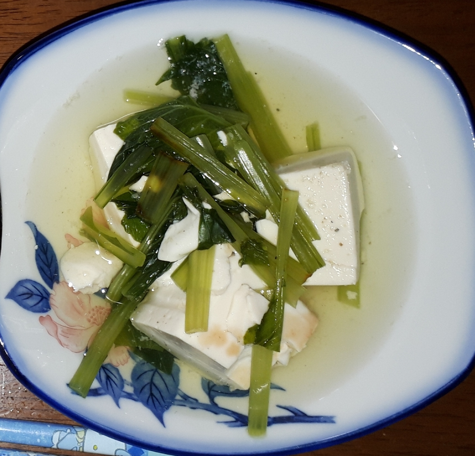 小松菜入り湯豆腐