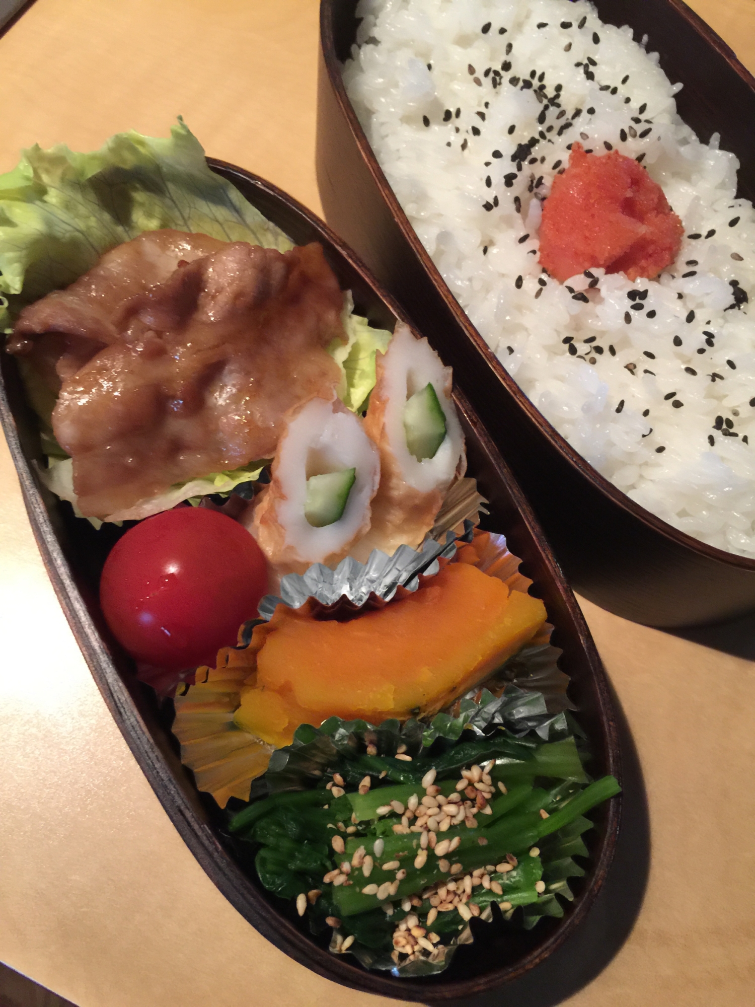 今日のパパ弁当！豚バラ甘辛炒め弁当