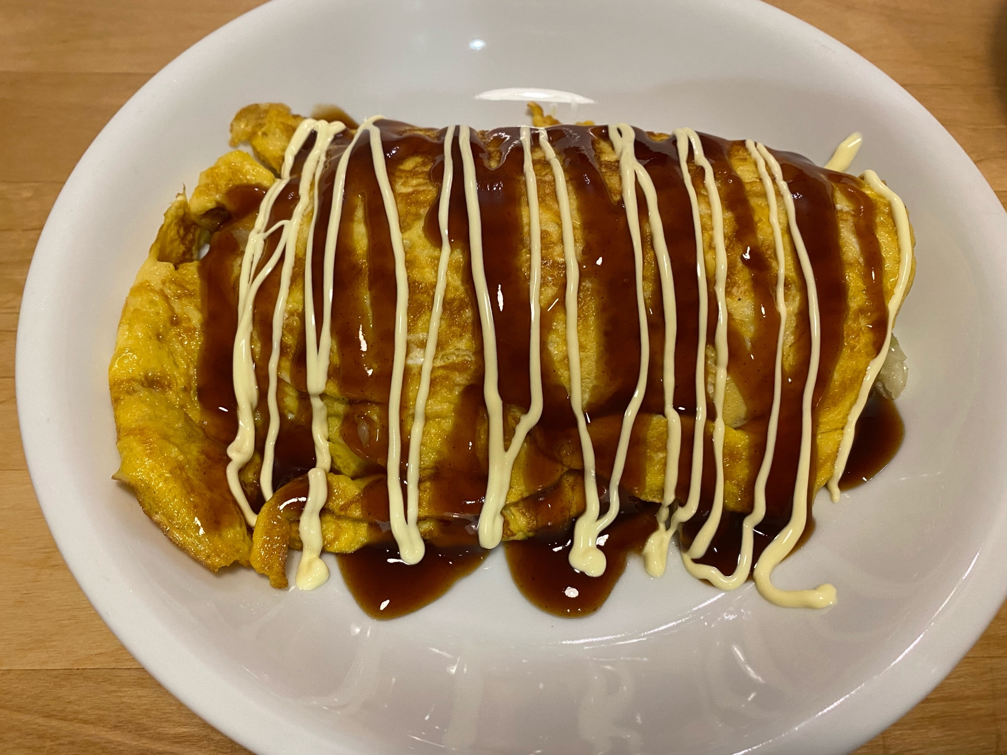 豚平焼き風キャベツと卵の包み焼き