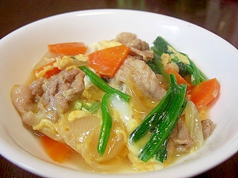 残り野菜で豚肉の卵とじ レシピ 作り方 By Makura S 楽天レシピ