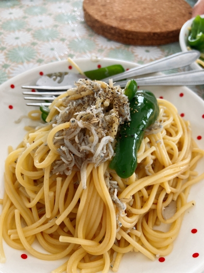 ごま油香る、しらすパスタ