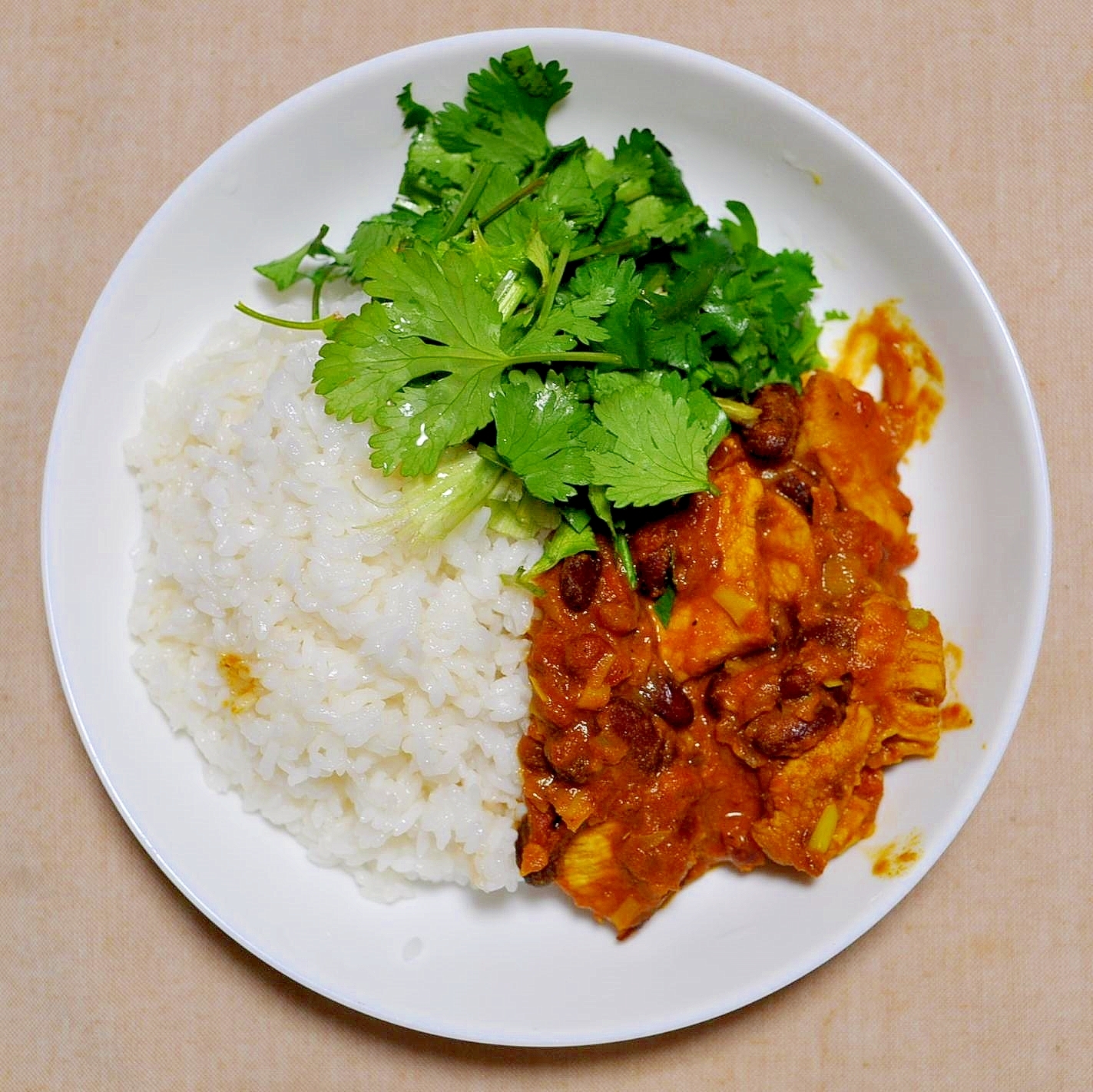 鶏むね肉と赤いんげん豆のカレー