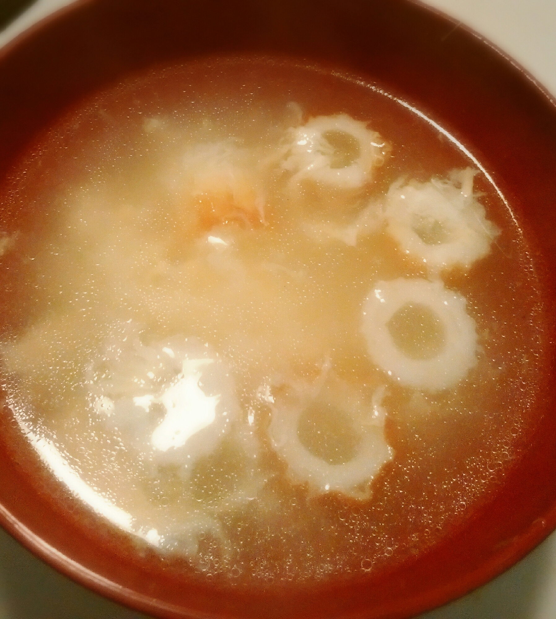 ちくわとふわふわ卵の和風スープ