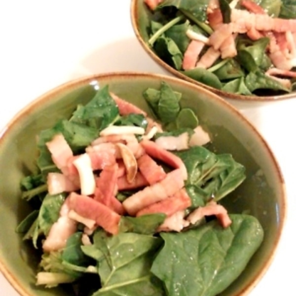 ほうれん草とカリカリベーコンのサラダ レシピ 作り方 By Metalco 楽天レシピ ほうれん草とカリカリベーコンのサラダ レシピ 作り方 By Metalco 楽天レシピ