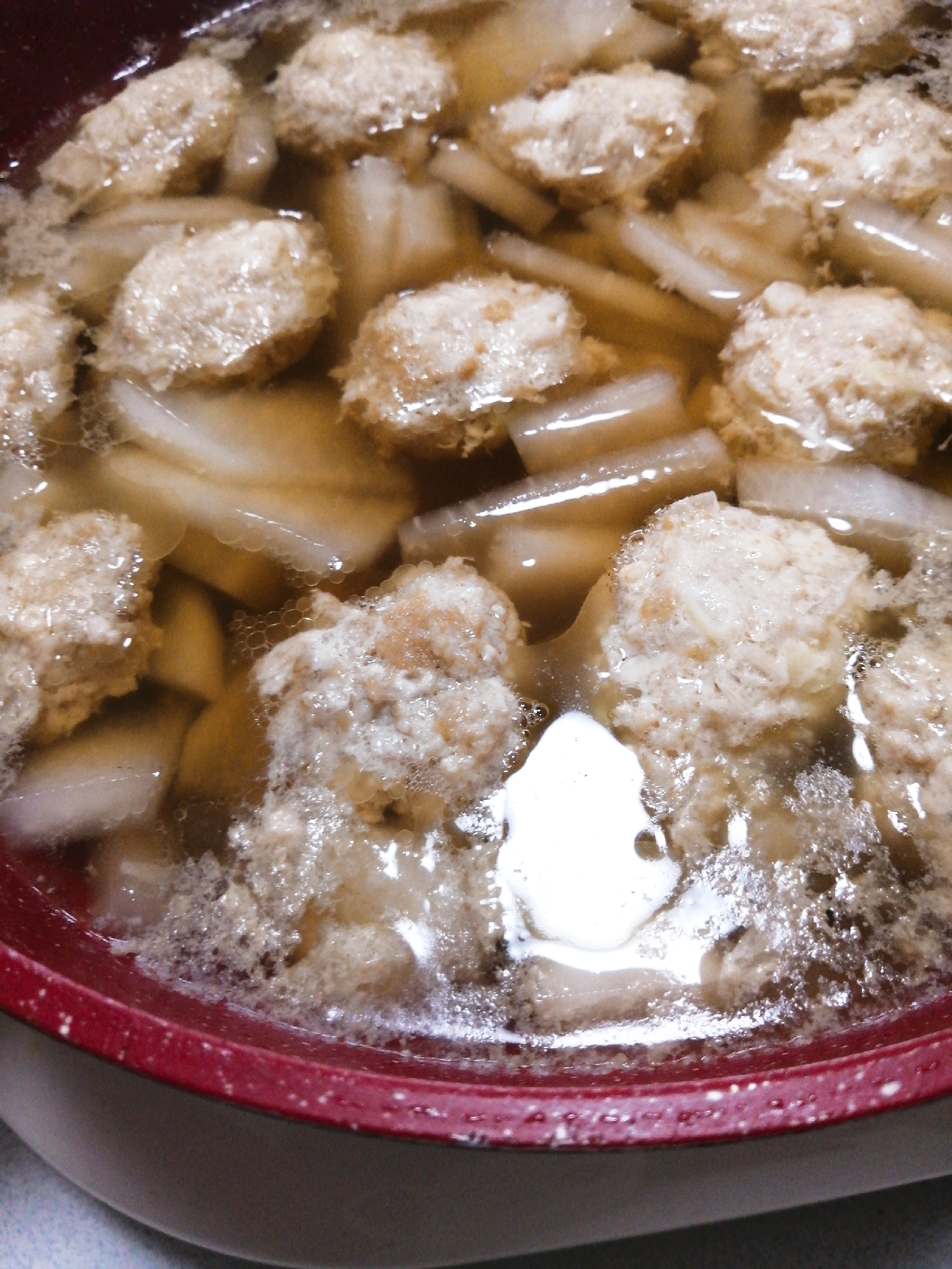 鶏団子とだいこんの煮物