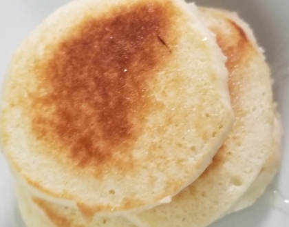 朝食にも～☆  バター&メイプルのホットケーキ♪