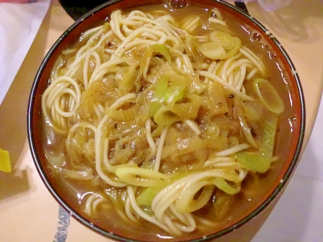 ネギ沢山！　カレーそうめん♪