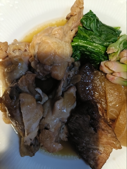 鶏手羽大根の照り煮
