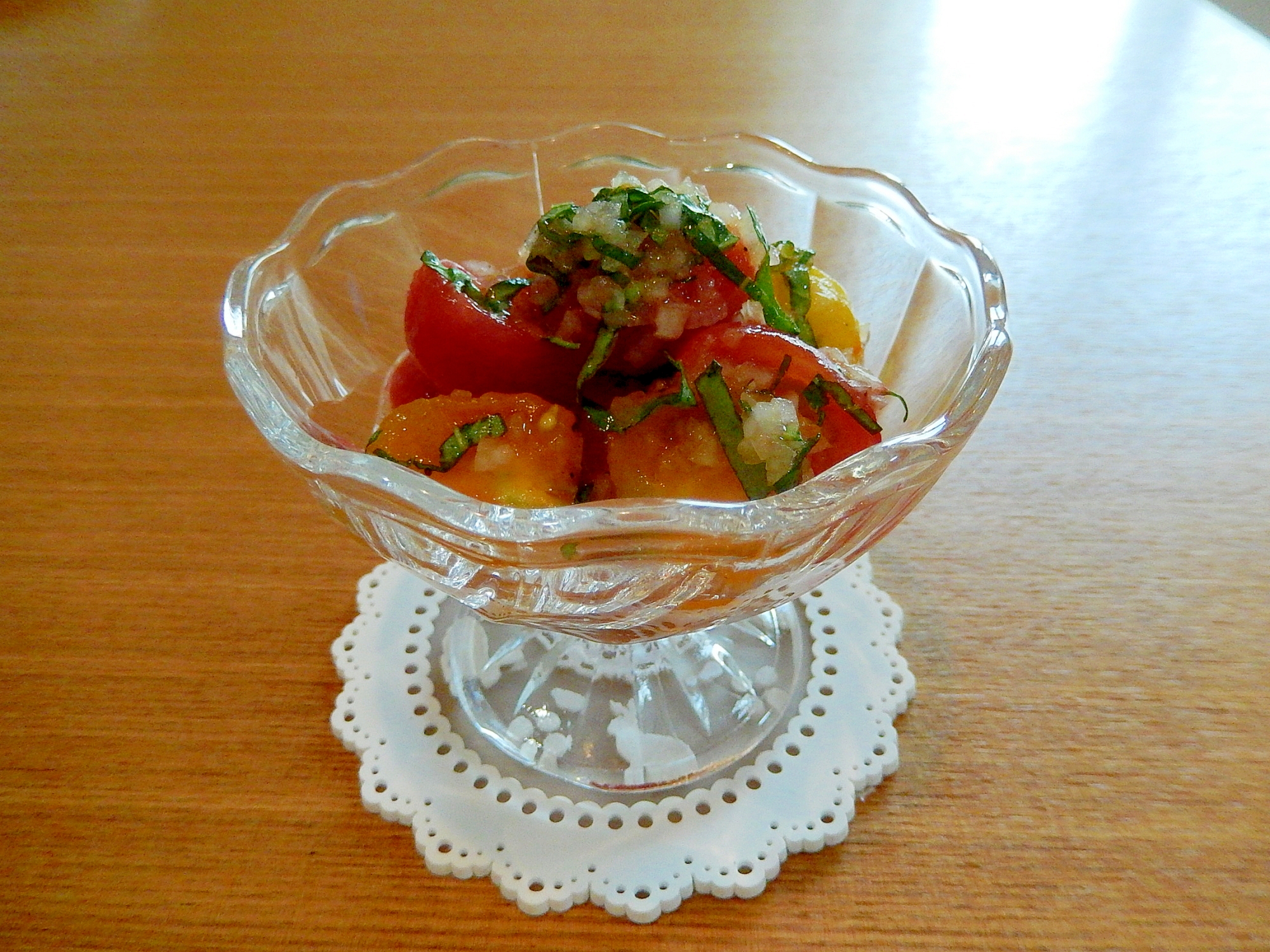 バジルの香り～ミニトマトのサラダ☆