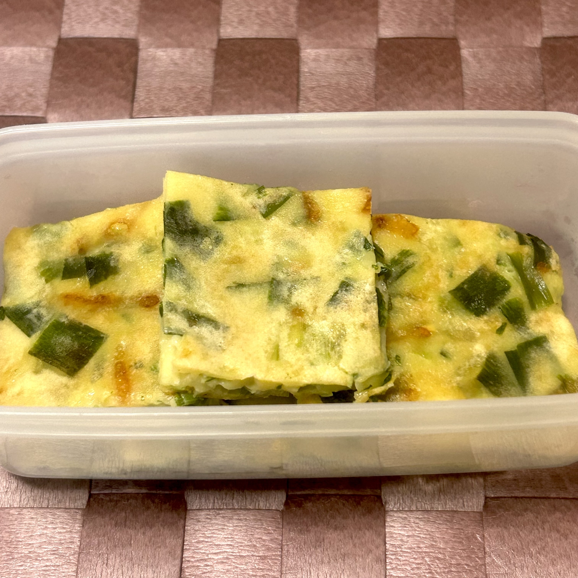 【お弁当に】ニラ玉チヂミ