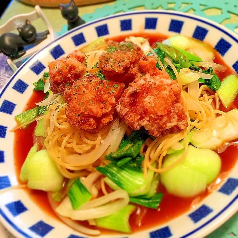 市販のグレービーソースで!名古屋名物あんかけスパ