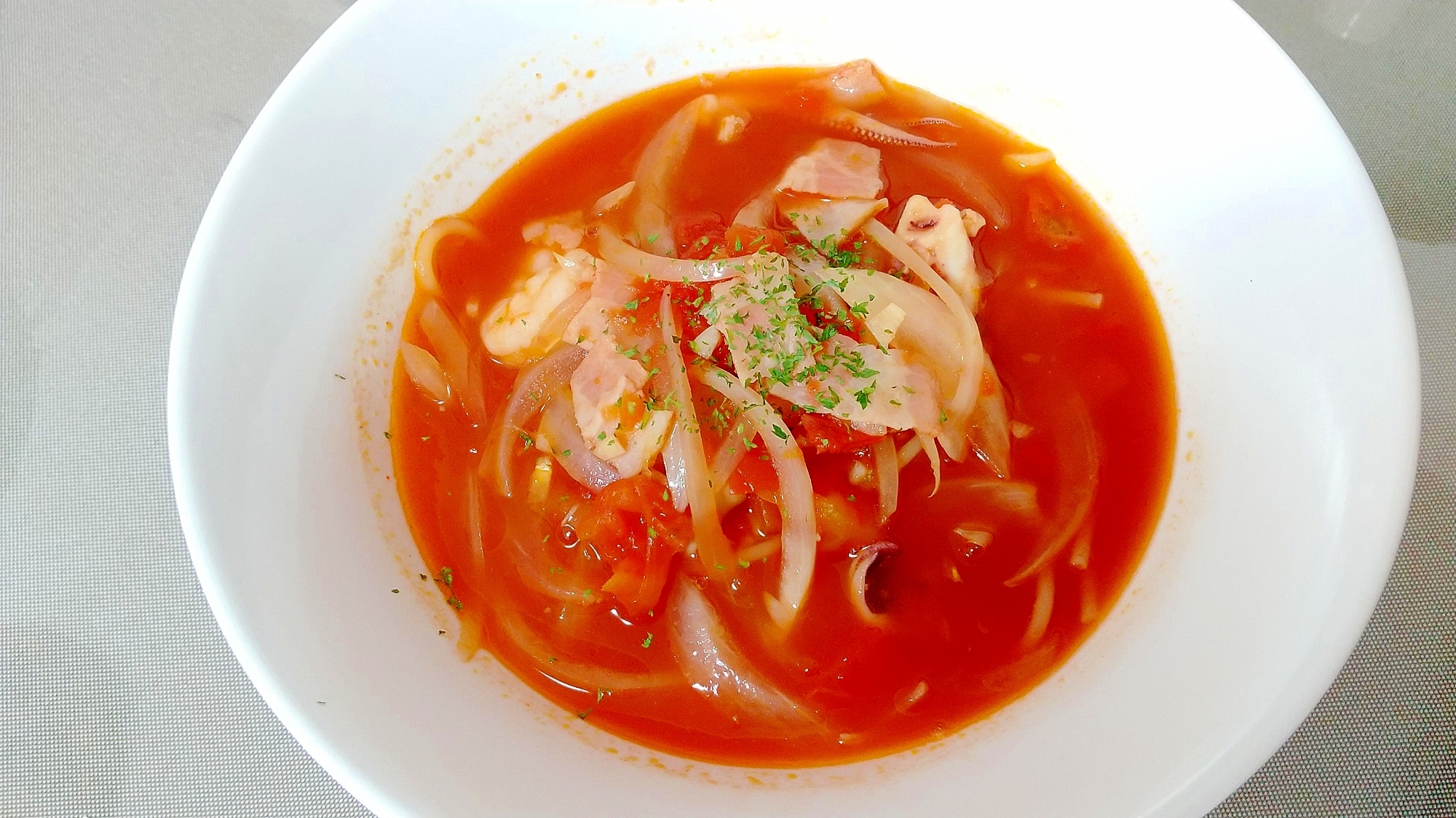 海鮮トマトスープスパ＋＋