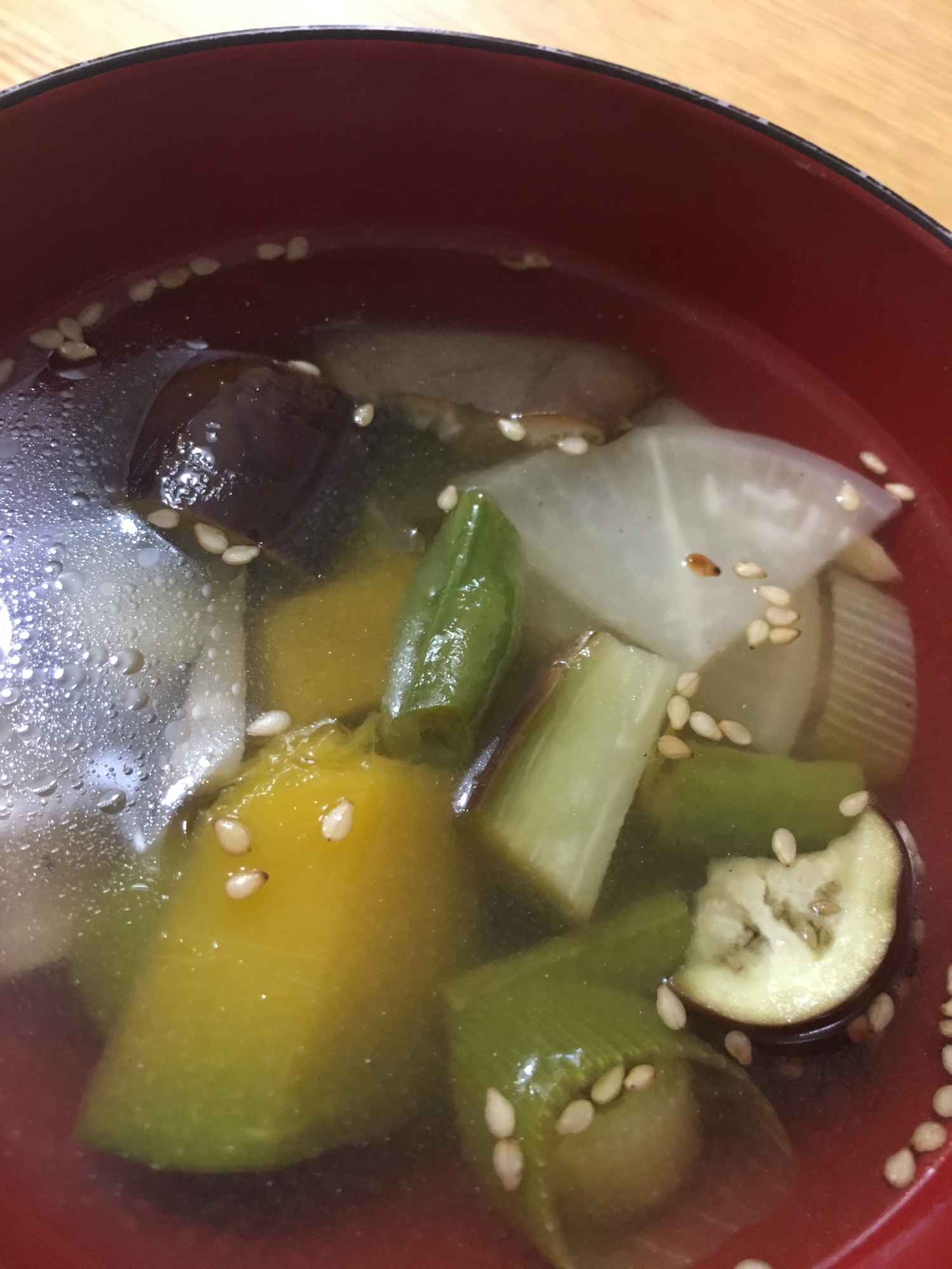夏野菜の、和スープ