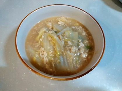 ささっと作る白菜と挽き肉の中華スープ炒め