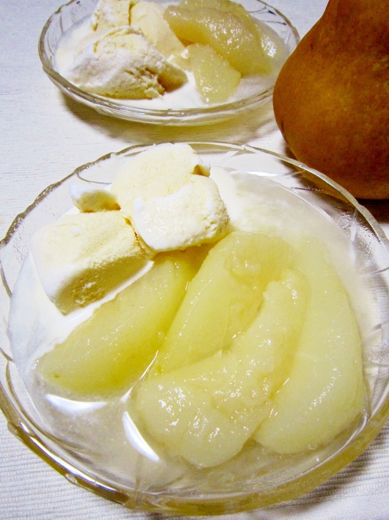 梅酒香る 洋梨コンポート レンジで超簡単 レシピ 作り方 By yamat 楽天レシピ