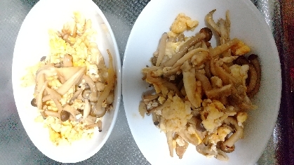 舞茸と卵のポン酢炒め