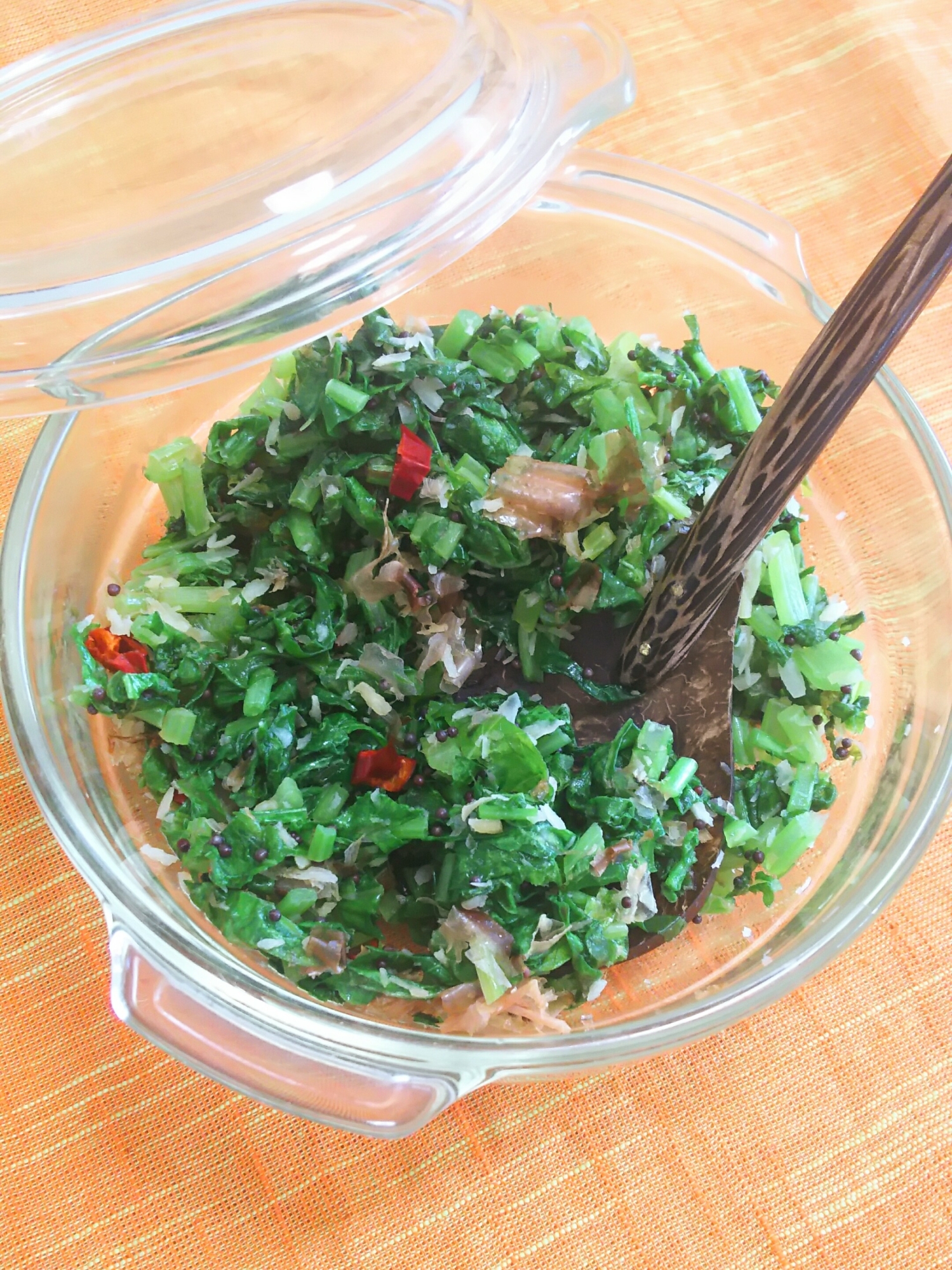 大根葉の菜種炒め