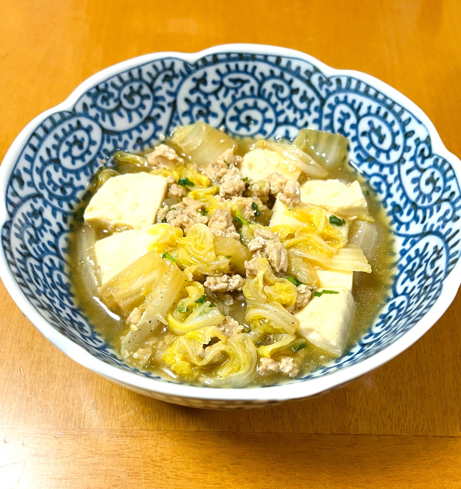 簡単すぎる☆白菜と豆腐のそぼろ煮