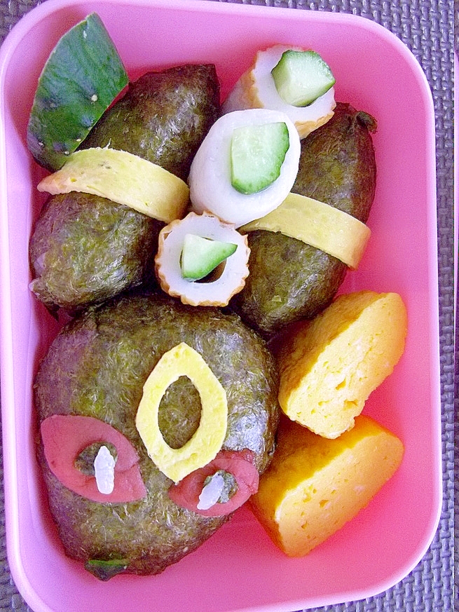 ポケモン ブラッキーおにぎり弁当 レシピ 作り方 By へんてこぽこりんママ 楽天レシピ