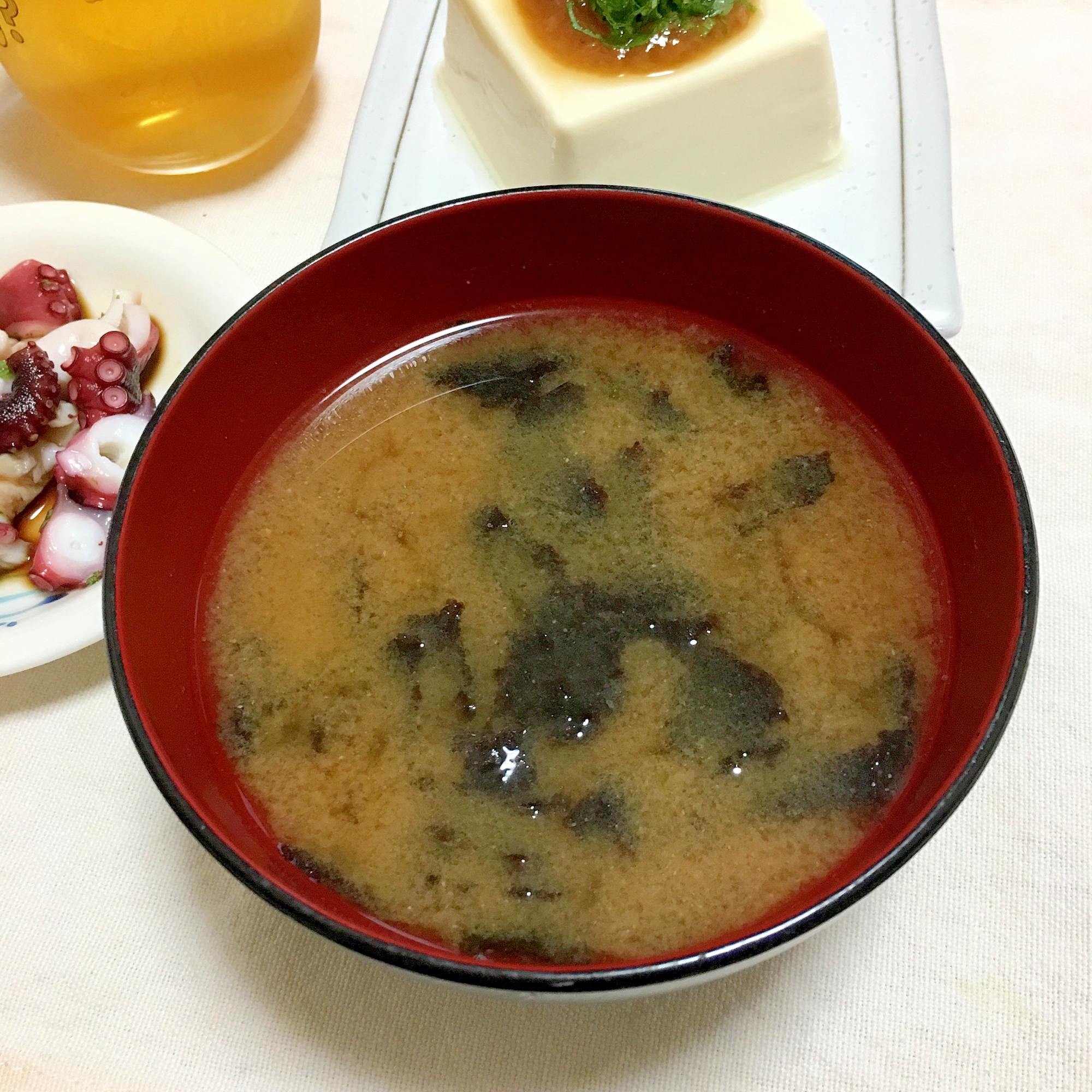 湿気った海苔救済！簡単おいしい海苔だけ味噌汁♡