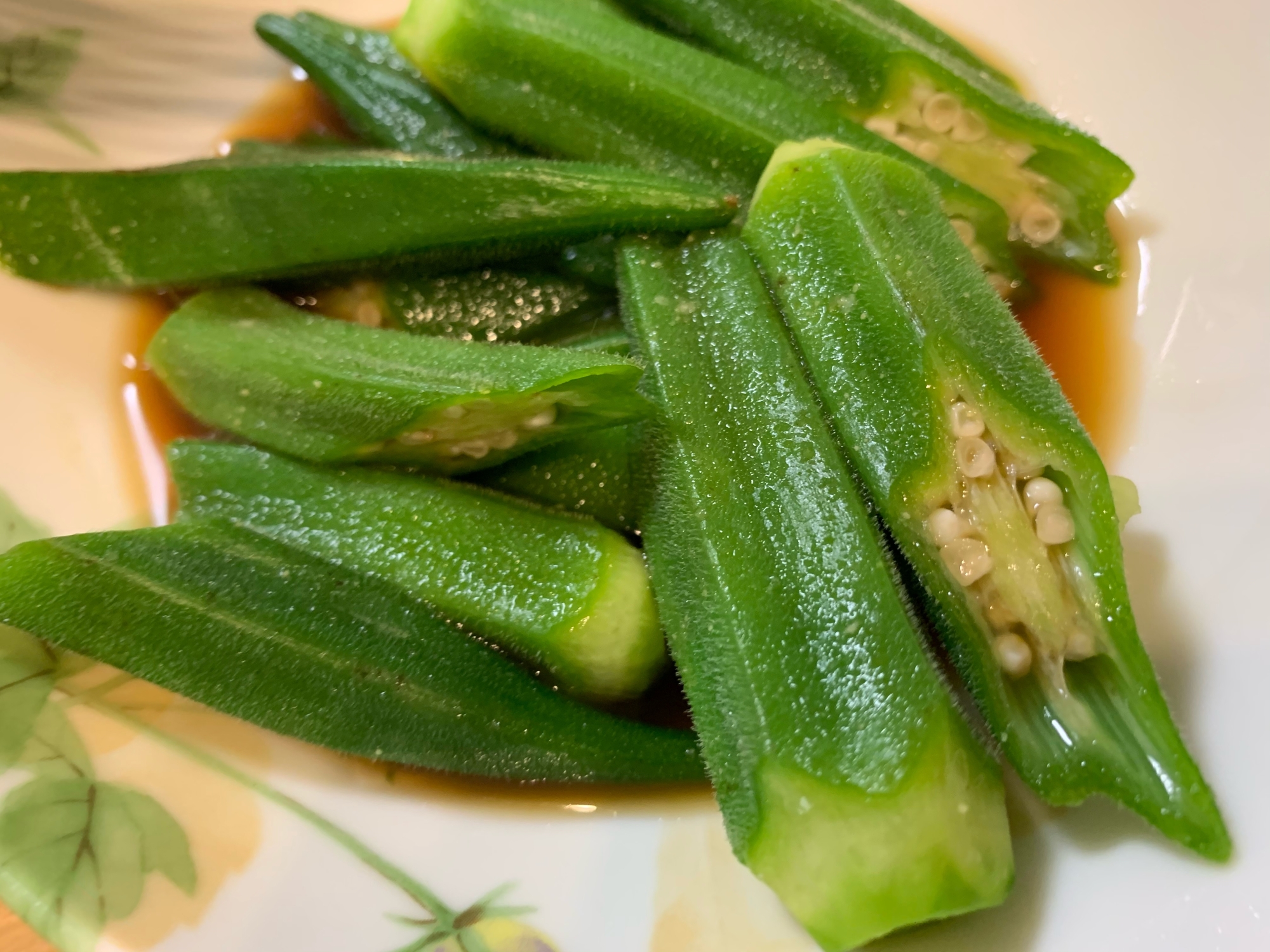 オクラのからし醤油和え