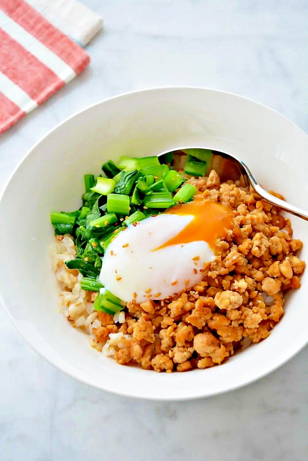 玄米ゼンライス使用！お豆腐そぼろ丼