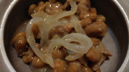 納豆と玉ねぎの味噌和え