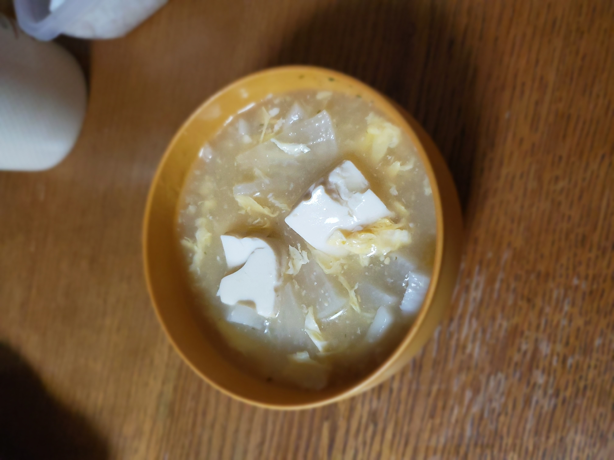豆腐と大根の卵とじ味噌汁
