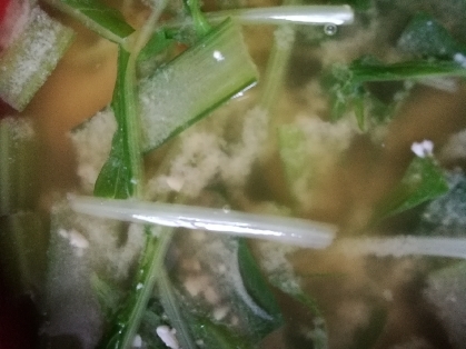 水菜とちくわ・小松菜の味噌汁