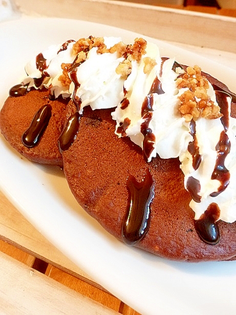 簡単だけど本気のチョコレートパンケーキ レシピ 作り方 By Minohoppe 楽天レシピ