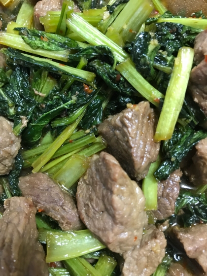 青梗菜と牛肉の中華炒め