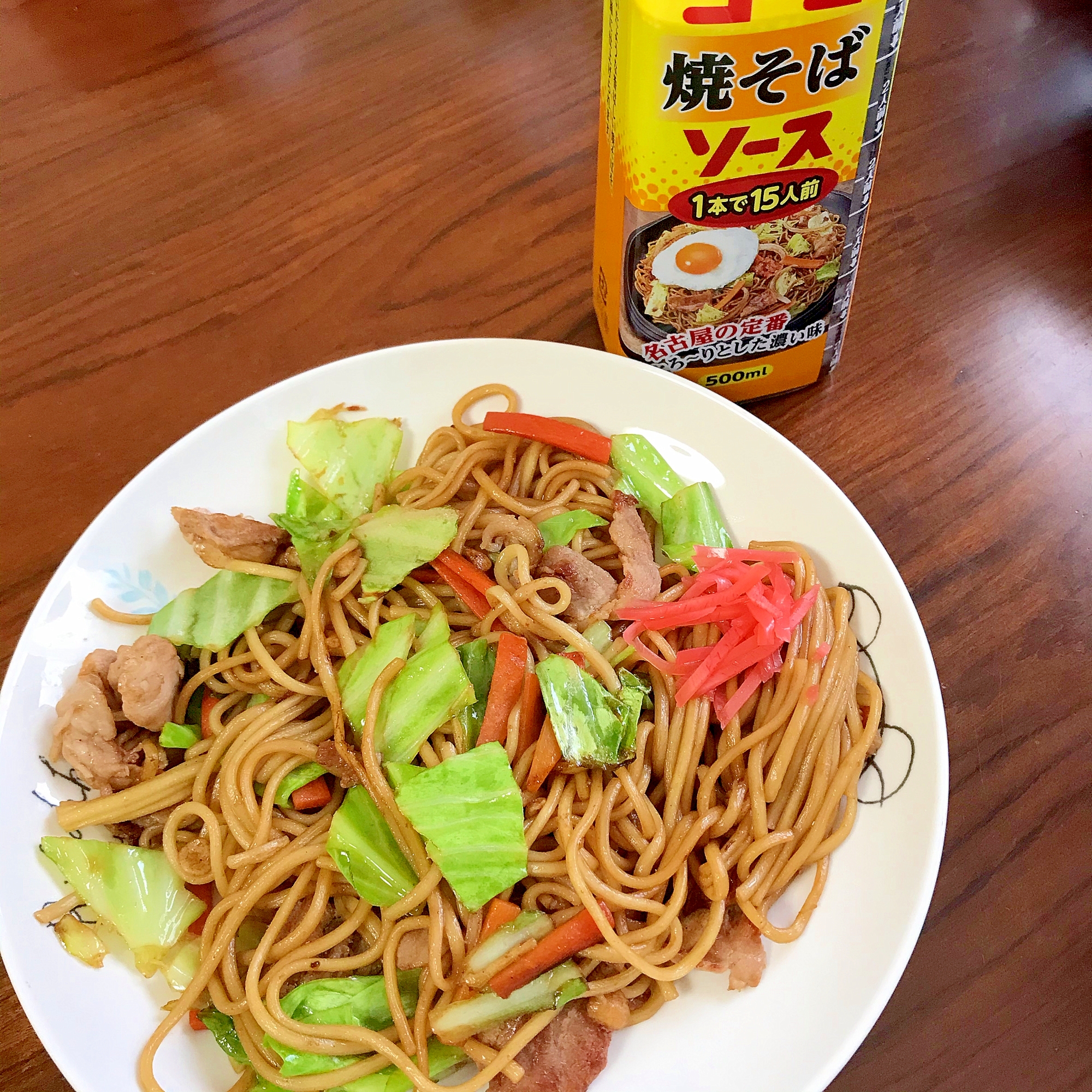 コーミの焼きそばソースで作る焼きそば