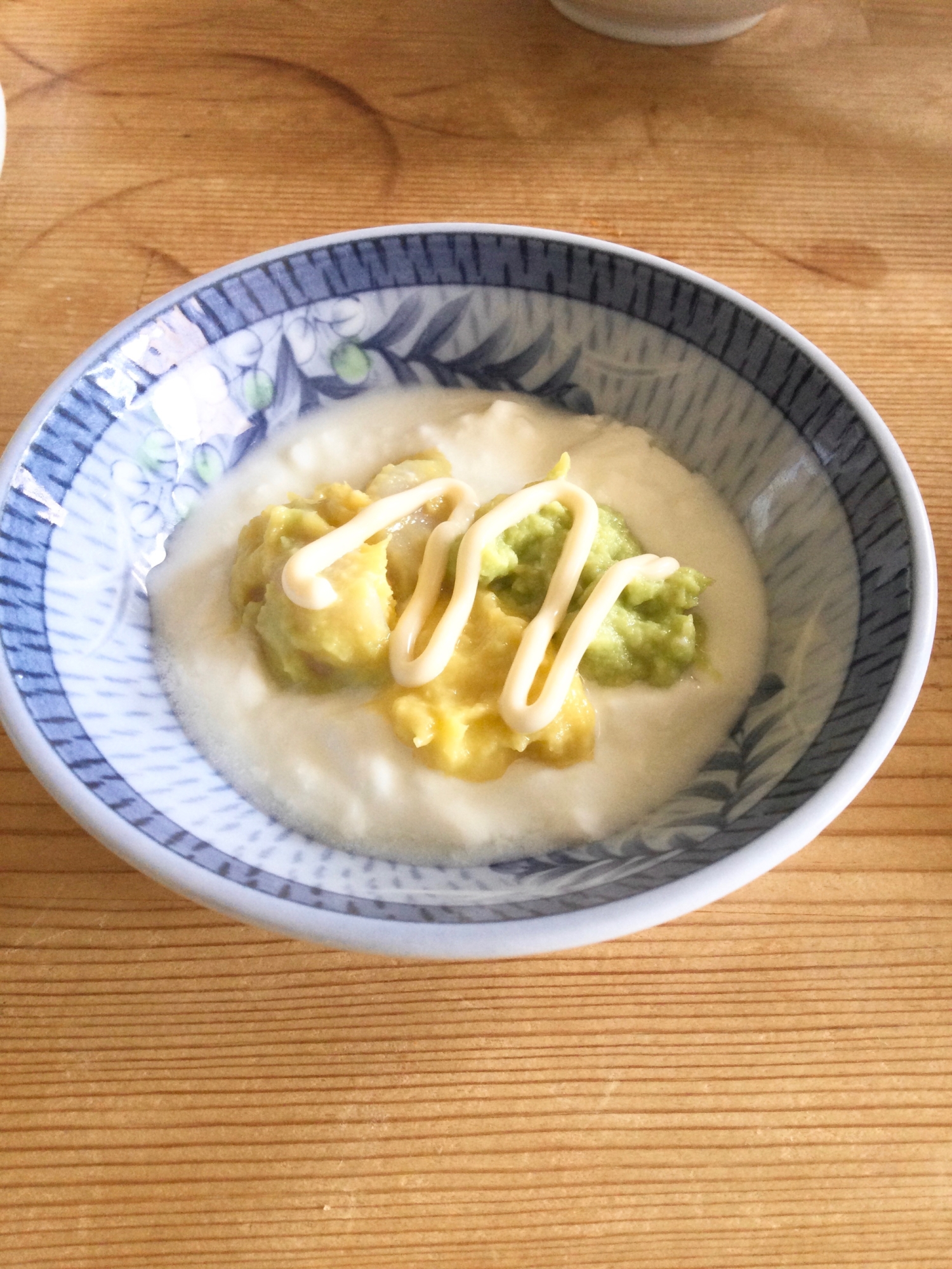 枝豆コーンホタテ貝柱豆乳ヨーグルト♪