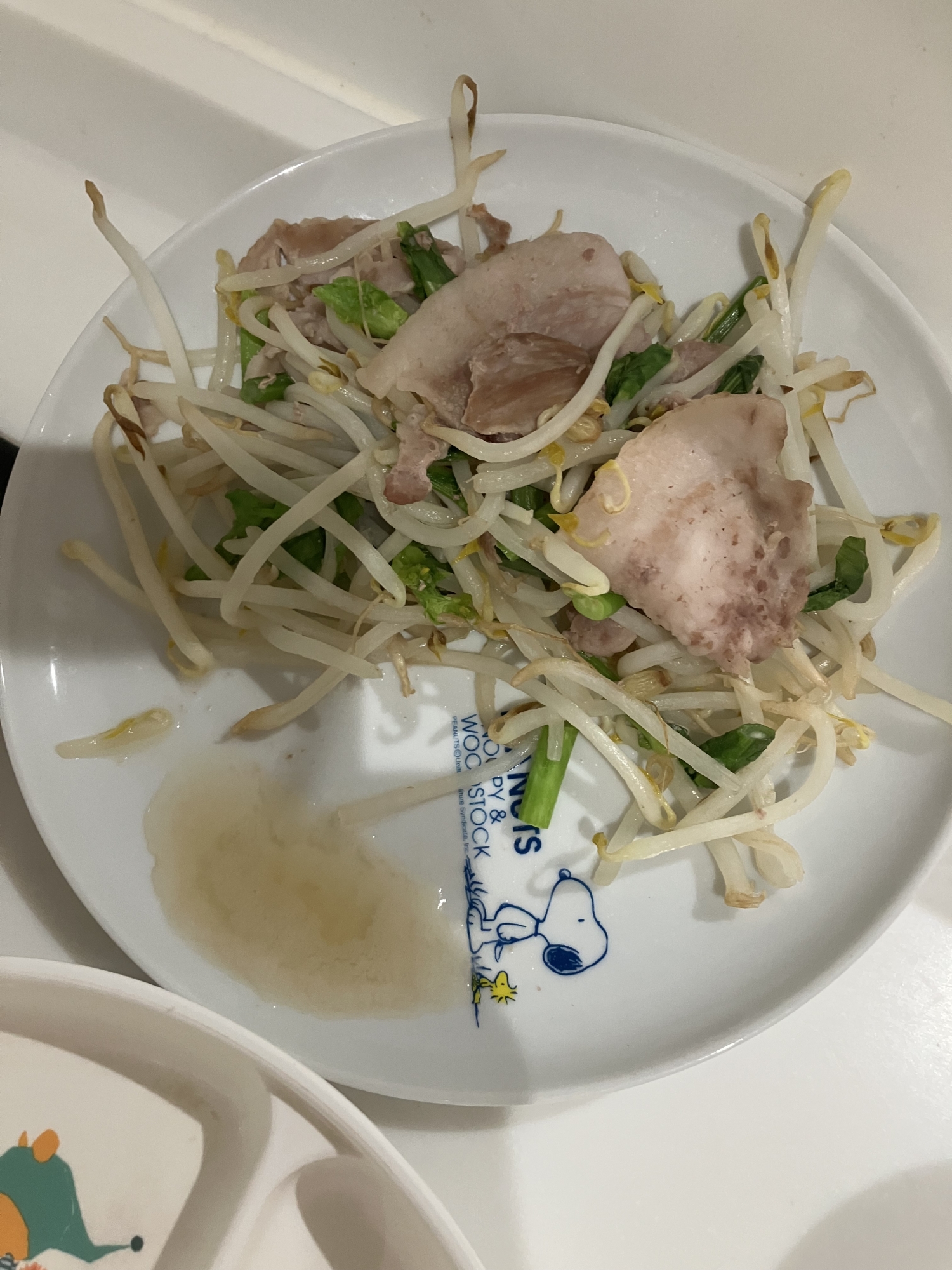 豚バラのほうれん草ともやしレモン風味炒め
