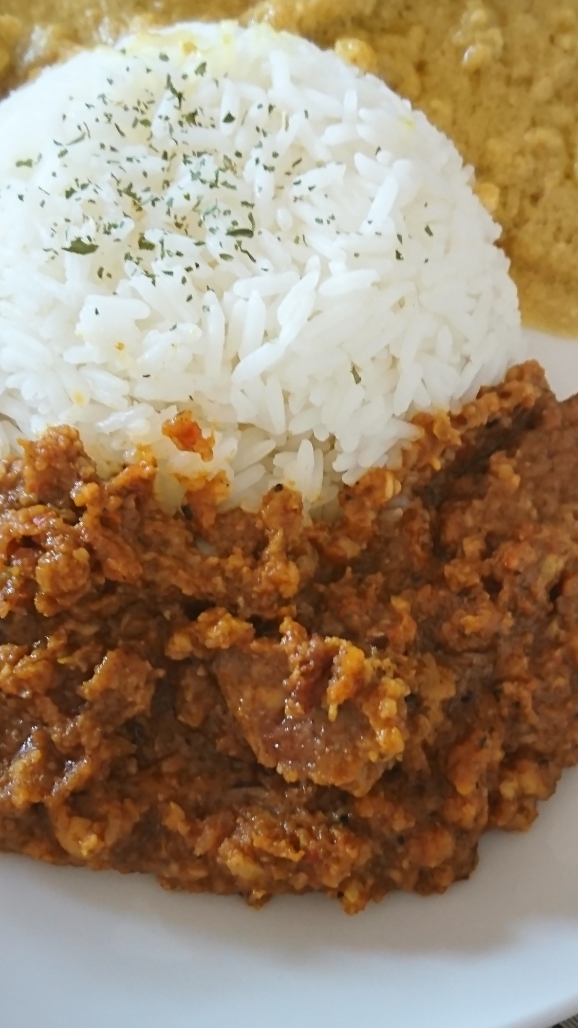 鶏胸肉を刻んで鶏キーマカレー